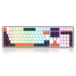 Teclado  Mecânico Gamer Wyvern Linear Pro RGB Branco, Preto e Laranja K689WBO-RGB-PRO PT